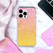 Ombre Pink Yellow Glitter Sparkles Case-Mate iPhone Case