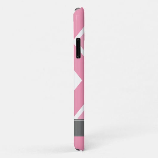 Ombre Pink Zig Zag Chevrons Pattern Case-Mate iPhone Case (Achterkant/rechts)