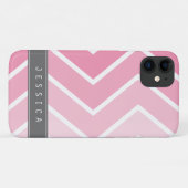 Ombre Pink Zig Zag Chevrons Pattern Case-Mate iPhone Case (Achterkant (horizontaal))