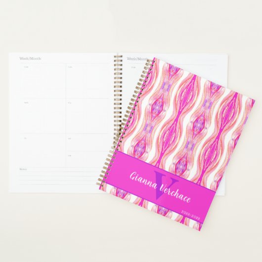 Ombre Pinks Purples en Gouden Geode Agaat Planner (Display)