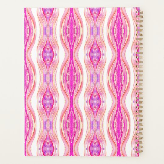Ombre Pinks Purples en Gouden Geode Agaat Planner (Achterkant)