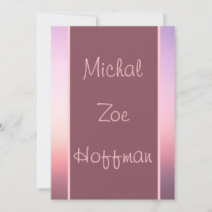 Ombre Plum Invitation Kaart