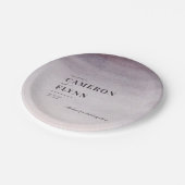 Ombre Plum & Pink Modern Simple Waterverf Wedding Papieren Bordje (Gekanteld)