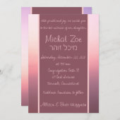 Ombre Plum-uitnodiging Kaart (Voorkant / Achterkant)