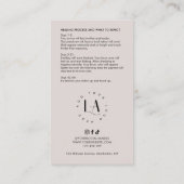 Ombré Poeder Brows Aftercare Modern Cream & White Visitekaartje (Achterkant)