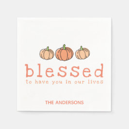 Ombre Pumpkin Gepersonaliseerde Thanksgiving Servet