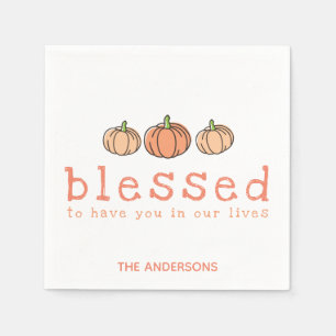 Ombre Pumpkin Gepersonaliseerde Thanksgiving Servet