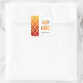 Ombre Quatrefoil Geometrische Favor Decal | zonson Vierkante Sticker (Tas)