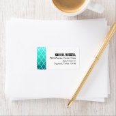 Ombre Quatrefoil Geometrische Mailing | Aqua Pool Etiket (Insitu)