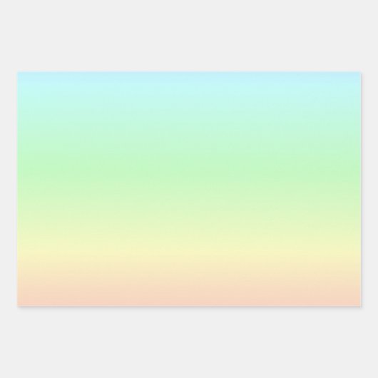 Ombre Rainbow Abstract pastel Pattern Inpakpapier Vel (Voorkant 3)