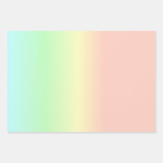 Ombre Rainbow Abstract pastel Pattern Inpakpapier Vel (Voorkant 2)