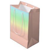 Ombre Rainbow Abstract pastel Pattern Medium Cadeauzakje (Voorkant Gekanteld)