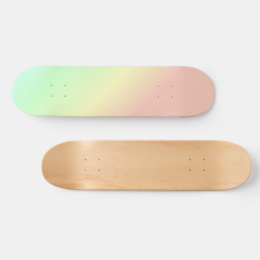 Ombre Rainbow Abstract pastel Pattern Persoonlijk Skateboard (Horizontaal)