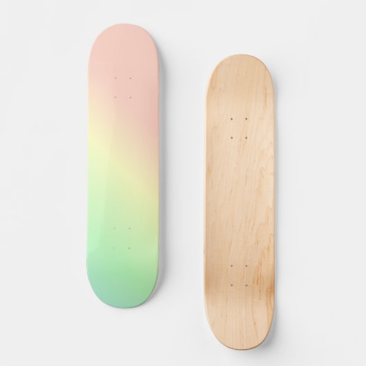Ombre Rainbow Abstract pastel Pattern Persoonlijk Skateboard (Voorkant)