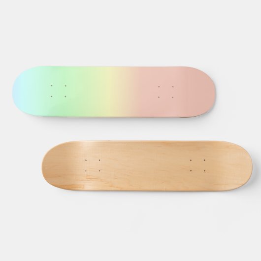 Ombre Rainbow Abstract pastel Pattern Skateboard (Horizontaal)