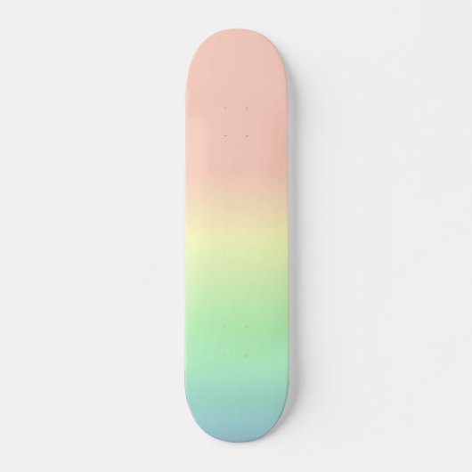 Ombre Rainbow Abstract pastel Pattern Skateboard (Voorkant)