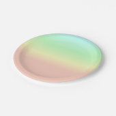 Ombre Rainbow Abstract Pastel Roze Patroon Papieren Bordje (Gekanteld)