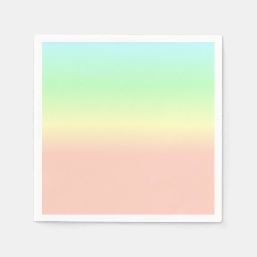Ombre Rainbow Abstract Pastel Roze Patroon Servet (Voorkant)