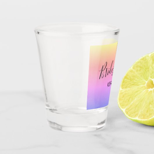 Ombre Rainbow Bridesmaid Persoonlijk Shot Glas (Links)