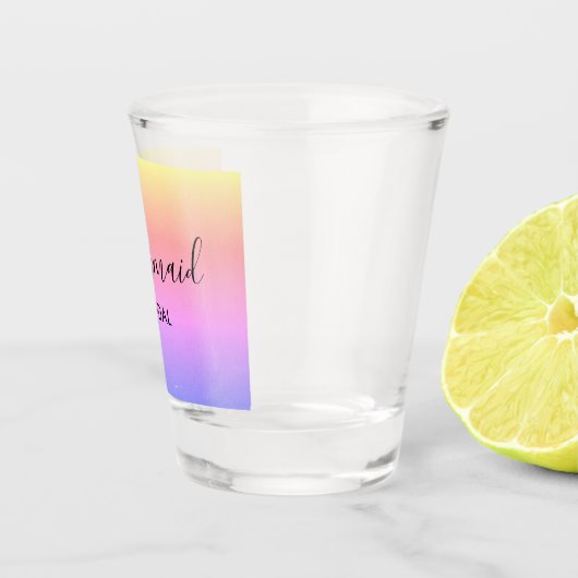 Ombre Rainbow Bridesmaid Persoonlijk Shot Glas (Rechts)