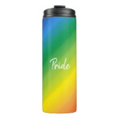 Ombre Rainbow LGBTQ Pride Colorful Thermosbeker (Voorkant)
