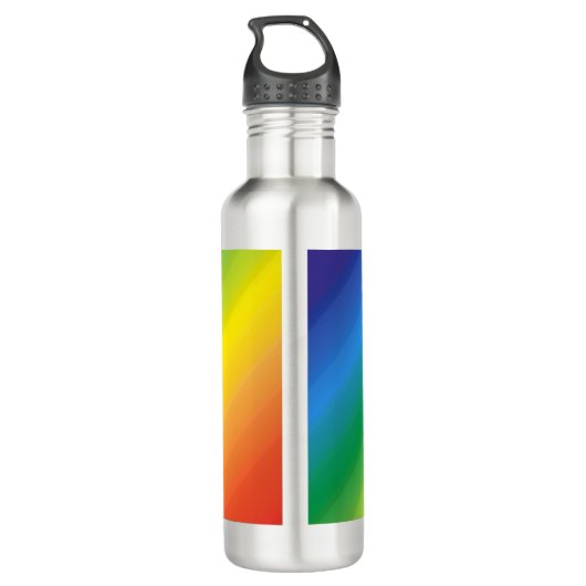 Ombre Rainbow LGBTQ Pride Colorful Waterfles (Achterkant)