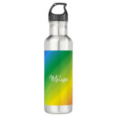 Ombre Rainbow LGBTQ Pride Colorful Waterfles (Voorkant)