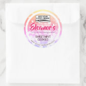 Ombre Rainbow Logo Cake Product Packaging Label (Tas)