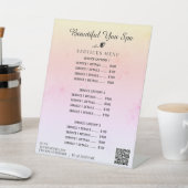 *~* Ombre Rainbow Pastel Table Pedestal Sign. Reclamebord Met Voetstuk (Insitu)