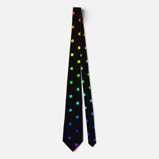 Ombre Rainbow Polka Dots Gradient kleurrijk Stropdas (Voorkant)