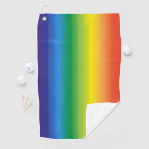 Ombre Rainbow Pride House Flag Golfhanddoek