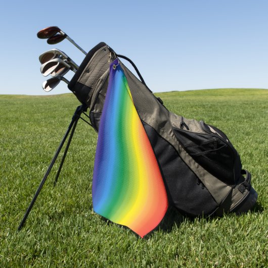 Ombre Rainbow Pride House Flag Golfhanddoek (Groen)