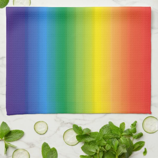 Ombre Rainbow Pride House Flag Theedoek (Gevouwen)