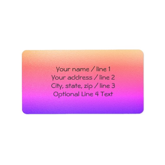 Ombre Rainbow Sunset | Shimmery Bookplate-labels Etiket (Voorkant)