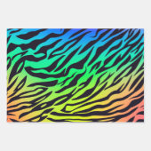 Ombre Rainbow Tiger Print Inpakpapier Vel (Voorkant 3)