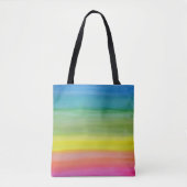 Ombre Rainbow Waterverf Print Tas (Voorkant)