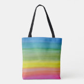 Ombre Rainbow Waterverf Print Tas (Achterkant)