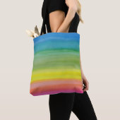 Ombre Rainbow Waterverf Print Tas (Dichtbij)