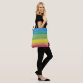 Ombre Rainbow Waterverf Print Tas (Op model)
