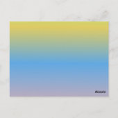 Ombre Rainbow Yellow Blue Pink Weddenschap Harteli Briefkaart (Achterkant)