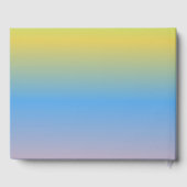 Ombre Rainbow Yellow Blue Pink Weddenschap Harteli Gastenboek (Achterkant)
