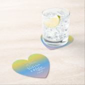 Ombre Rainbow Yellow Blue Pink Weddenschap Harteli Kartonnen Onderzetters (Insitu)