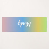 Ombré Rainbow Yellow Blue Yoga Mat (Voorkant (horizontaal))