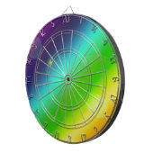 ombre regenboog dartbord (Voorkant Rechts)