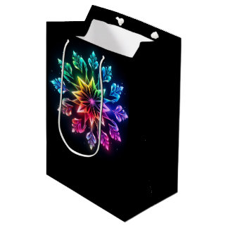 OMBRE REGENBOOG KLEURIGE WINTER Sneeuwvlok Medium Cadeauzakje