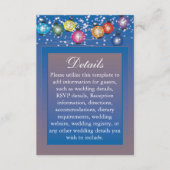 Ombre Regenboog Lantaarns Bruiloft Uitnodiging Det Informatiekaartje (Voorkant)