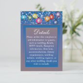 Ombre Regenboog Lantaarns Bruiloft Uitnodiging Det Informatiekaartje (Staand voorkant)