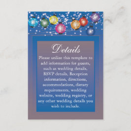 Ombre Regenboog Lantaarns Bruiloft Uitnodiging Det Informatiekaartje