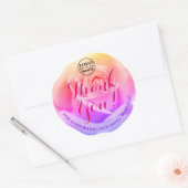 Ombre Regenboog Roos Bloem Bedankt Labels Logo (Envelop)