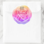 Ombre Regenboog Roos Bloem Bedankt Labels Logo (Tas)